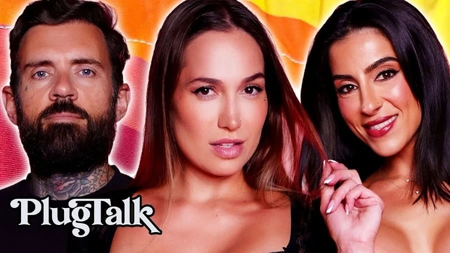 Жаркий PlugTalk с Дезире Дульси: двойной минет от милф и мощный финиш с литрами спермы